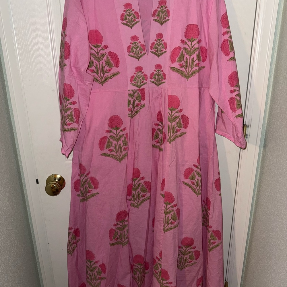 Madison Mathews floral pink Dress